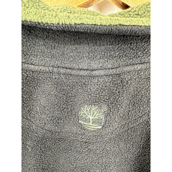 Timberland Mens Black & Green Fleece Pullover Jacket M - Picture 7 of 10
